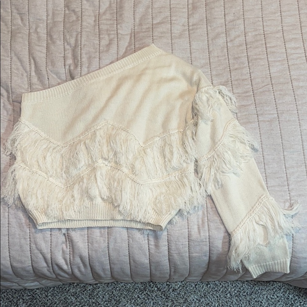 one shouldered sweater